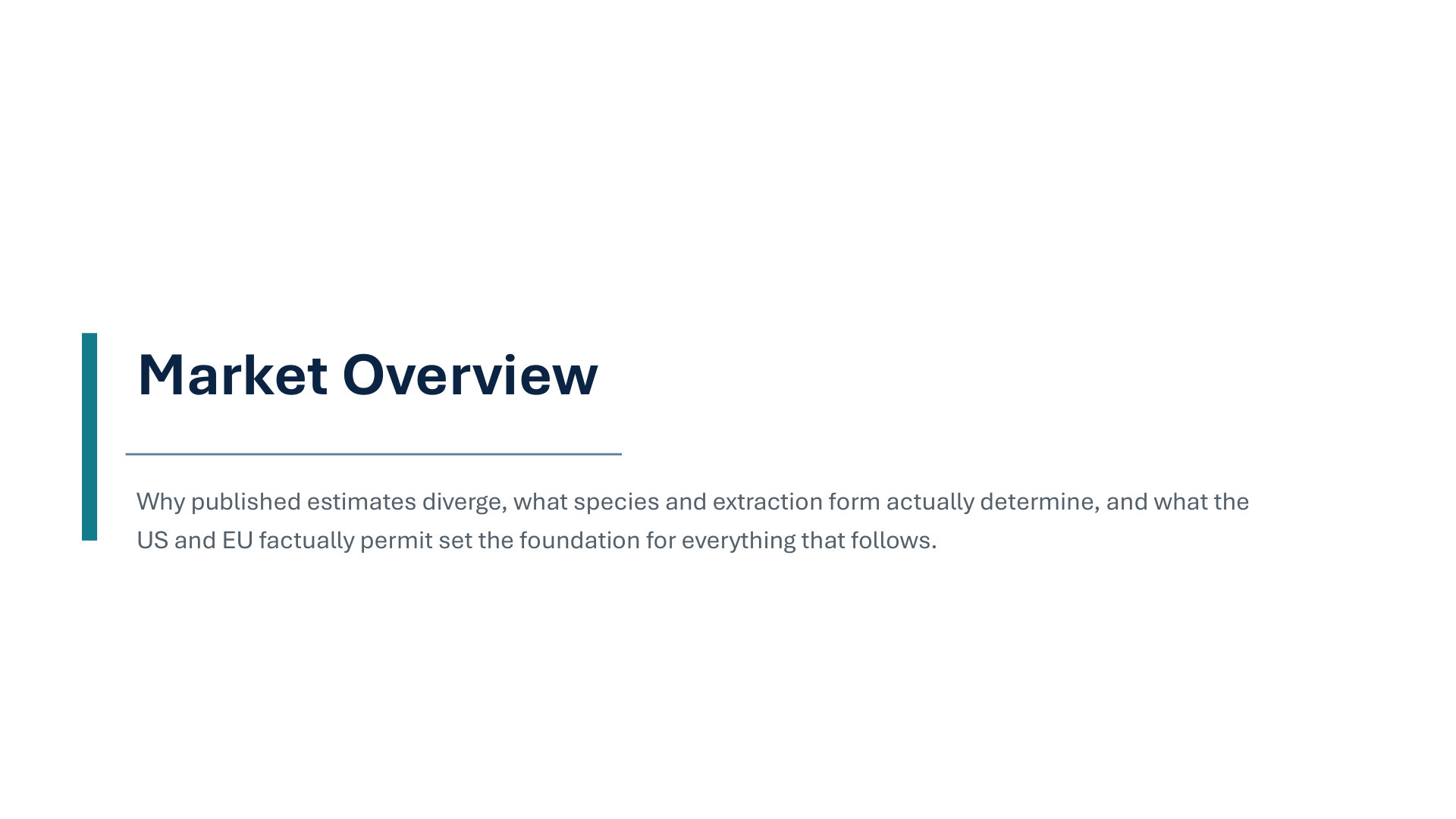 Functional Mushrooms: Market Definition & Regulatory Reconciliation — report structure